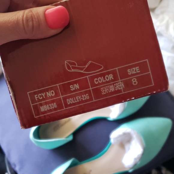 Mint Green Dressy Flats - Picture 6 of 6